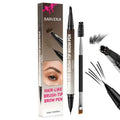 Natural and smooth double-ended eyebrow pencil